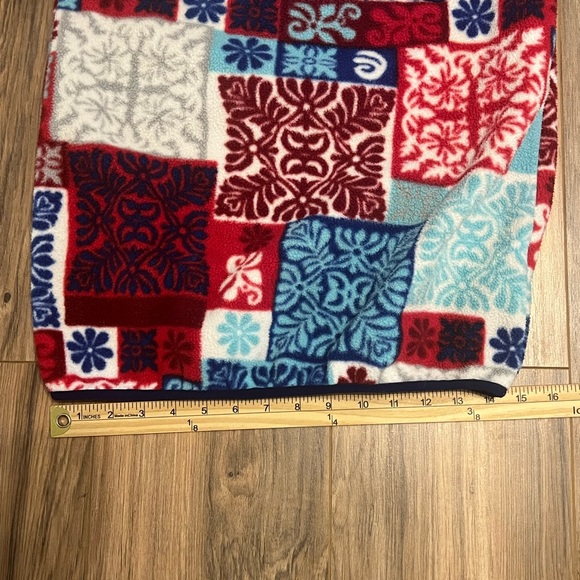Patagonia Synchilla Snap-T Fleece Pullover XXS Patchwork Print Red Blue Vintage - Picture 9 of 14